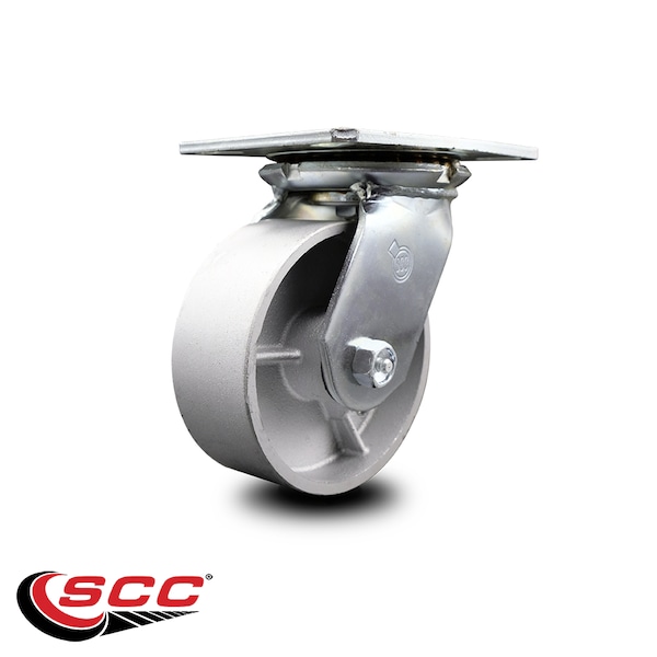 5 Inch Heavy Duty Top Plate Semi Steel Swivel Caster with Roller Bearing SCC